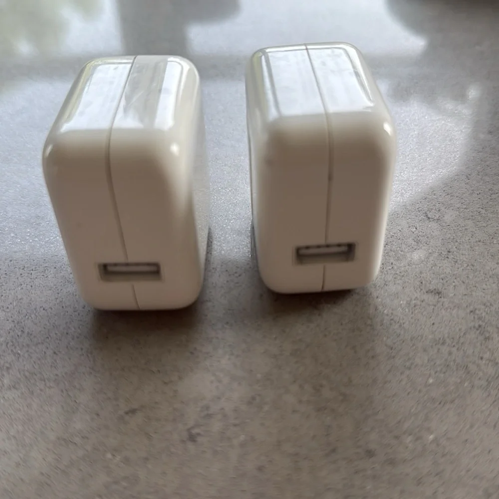 2 Apple USB Power Adapters